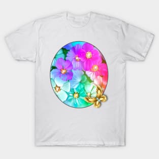 Butterfly and Flowers T-Shirt